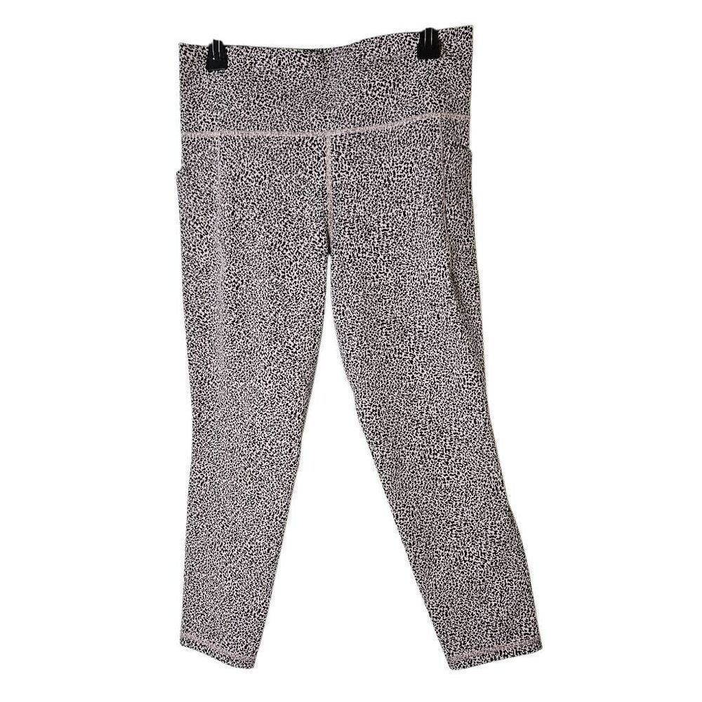 Athleta leopard print Salutation Stash Pocket leggings. L. #859